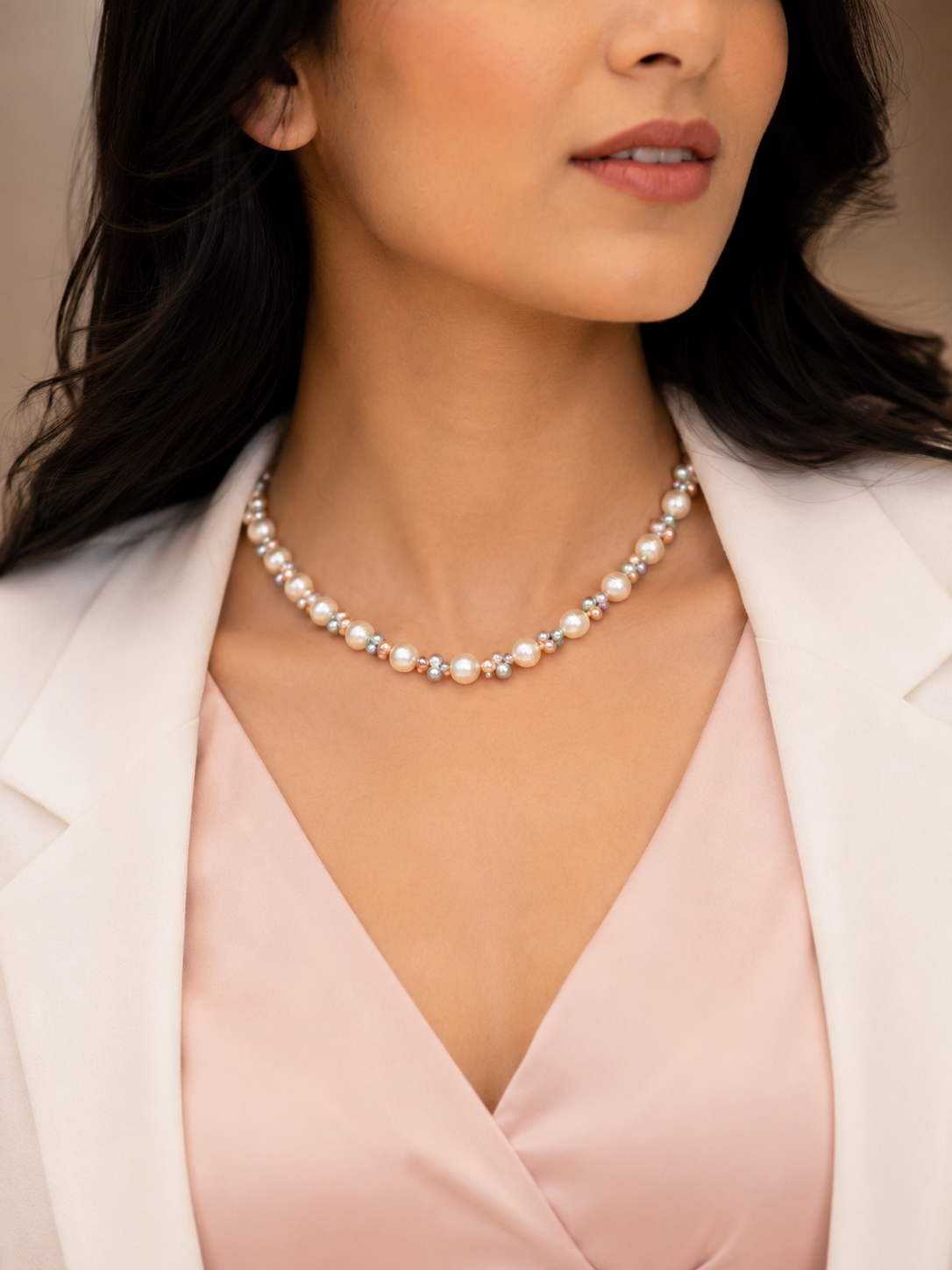 Rainbow Mist Pearls Necklace