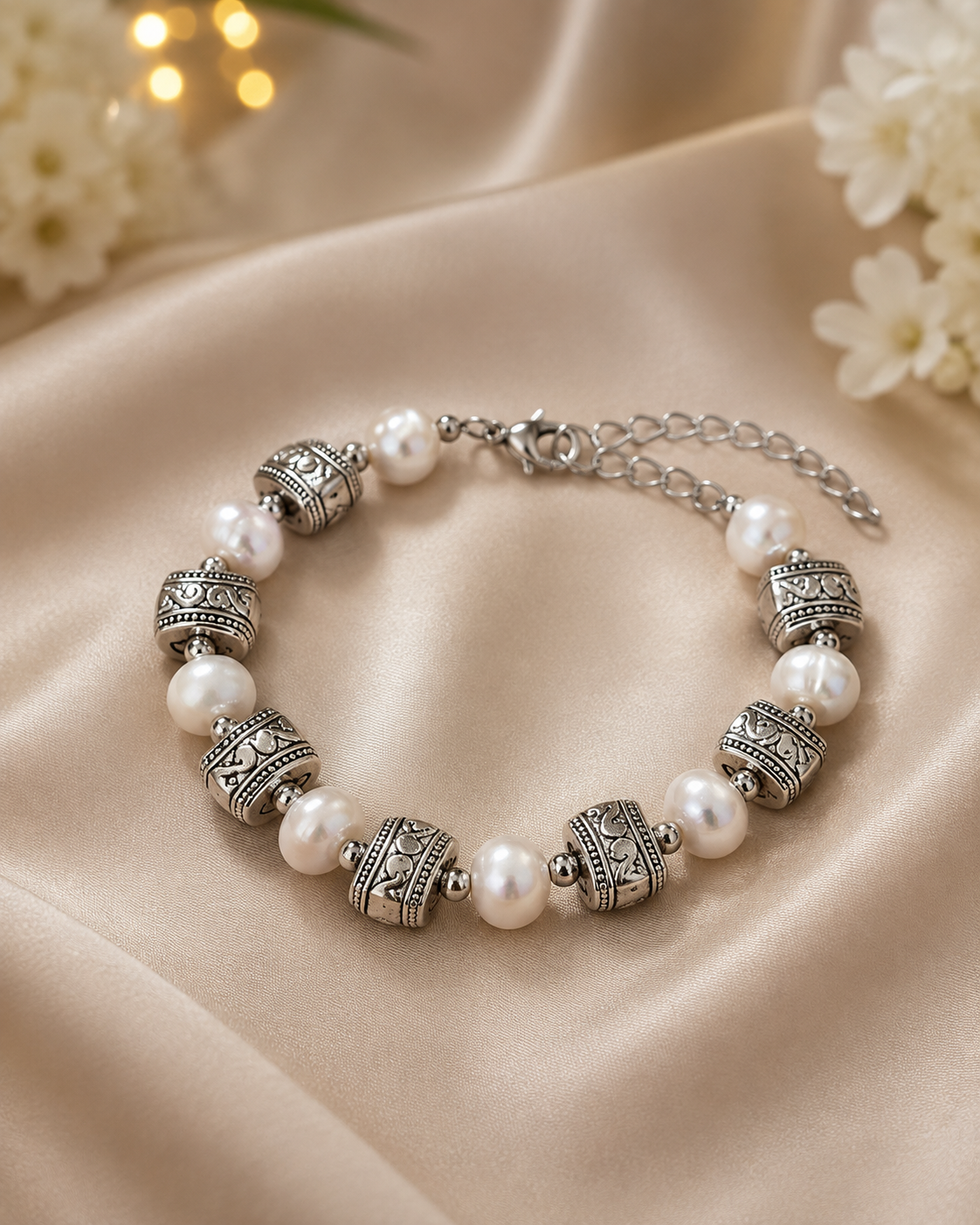 Zade Pearl Bracelet