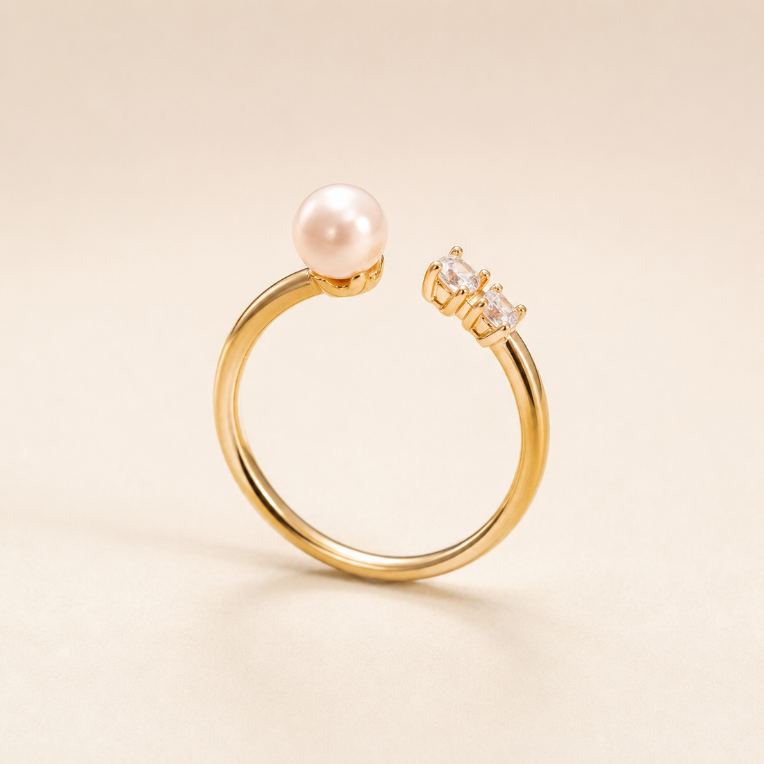 Pearl Kiss Adjustable Ring