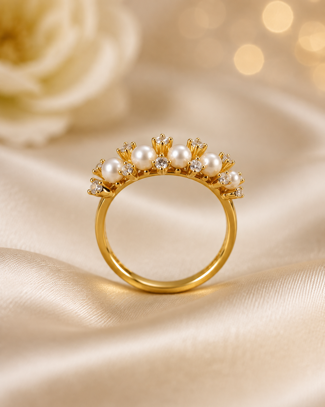 Serene Pearl Adjustable Ring