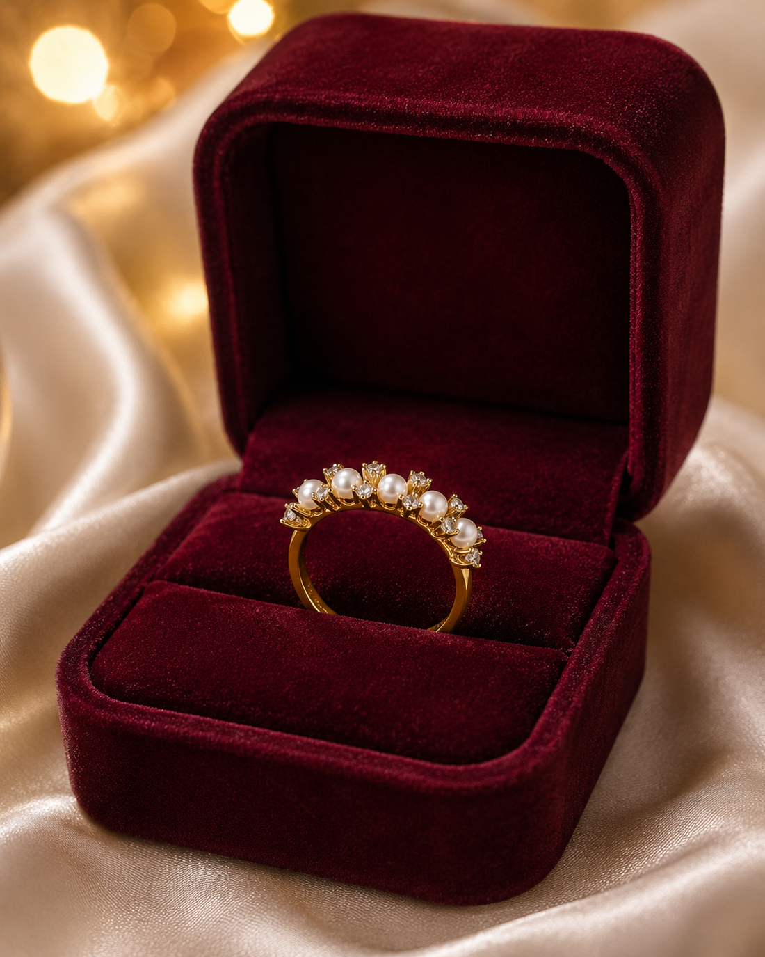 Serene Pearl Adjustable Ring