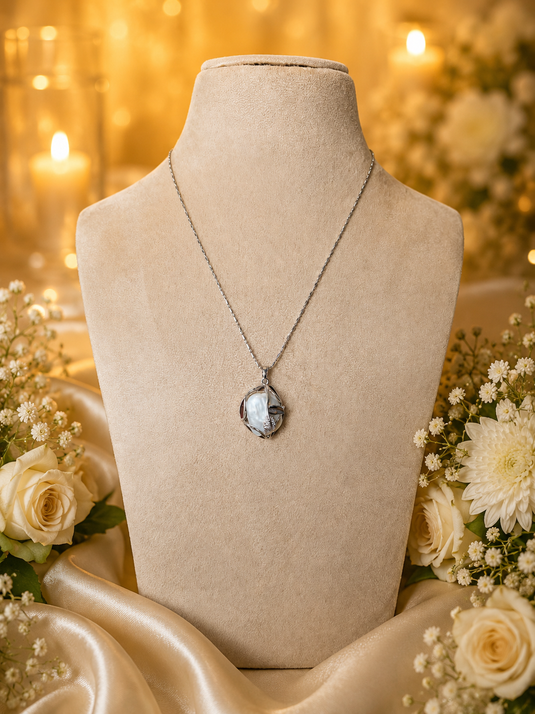 Moonlit Pearls Pendant
