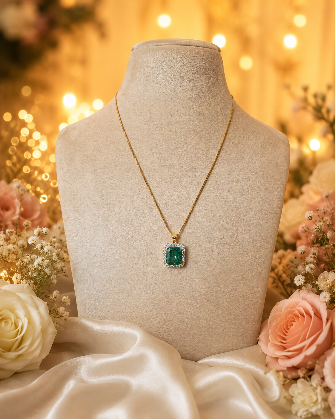 Emerald Love Chain & Pendant
