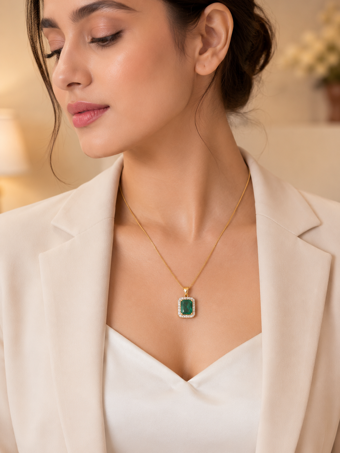 Emerald Love Chain & Pendant