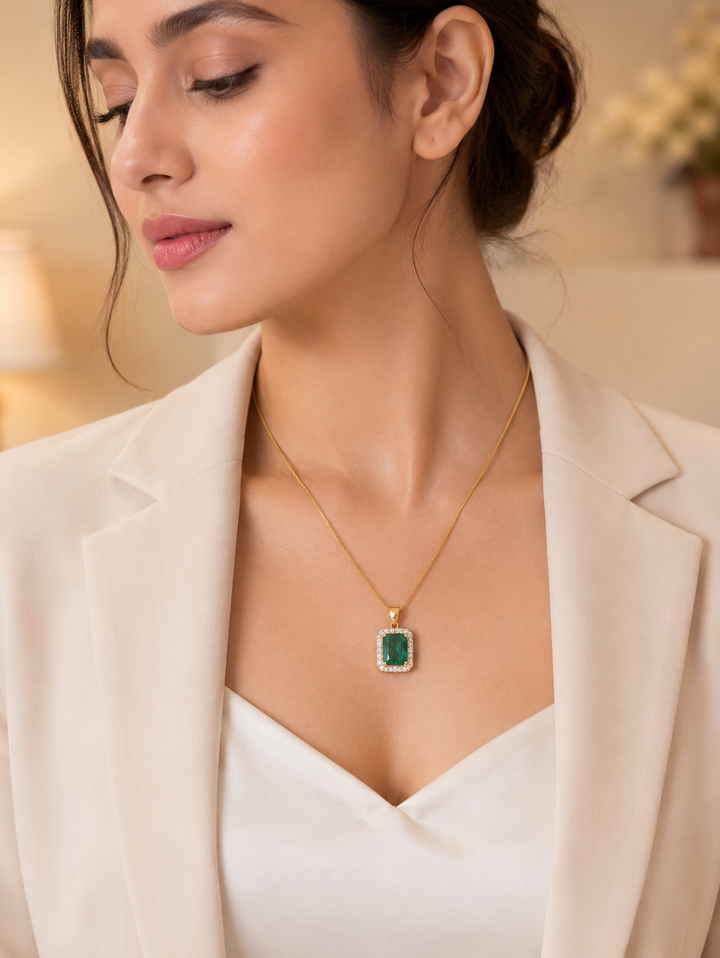 Emerald Love Chain & Pendant