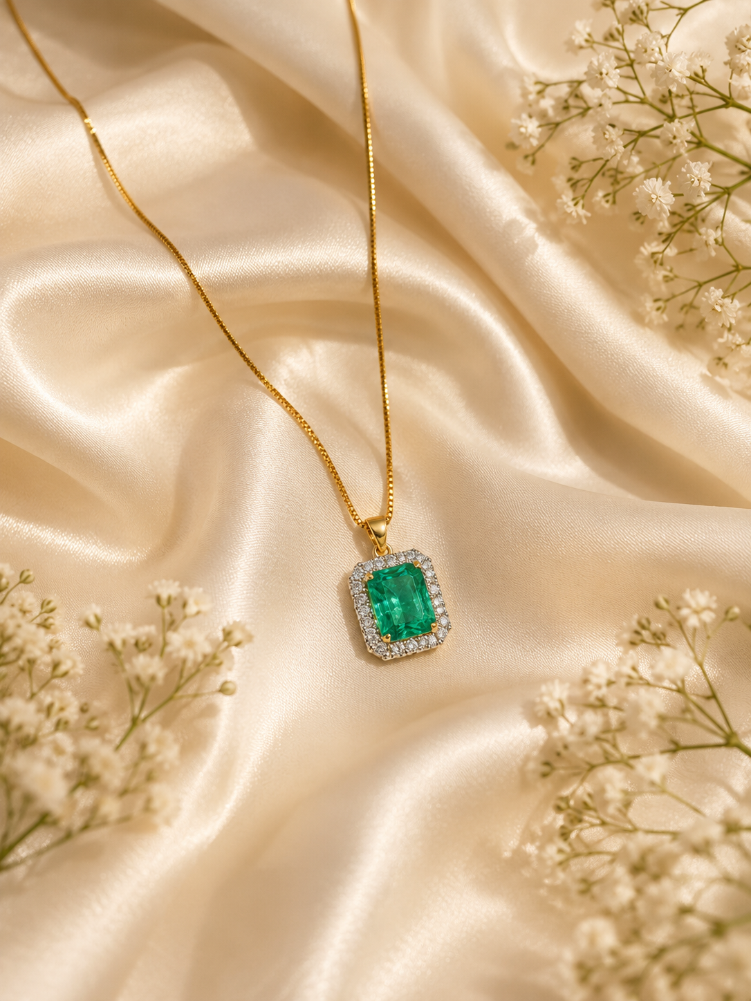 Emerald Love Chain & Pendant