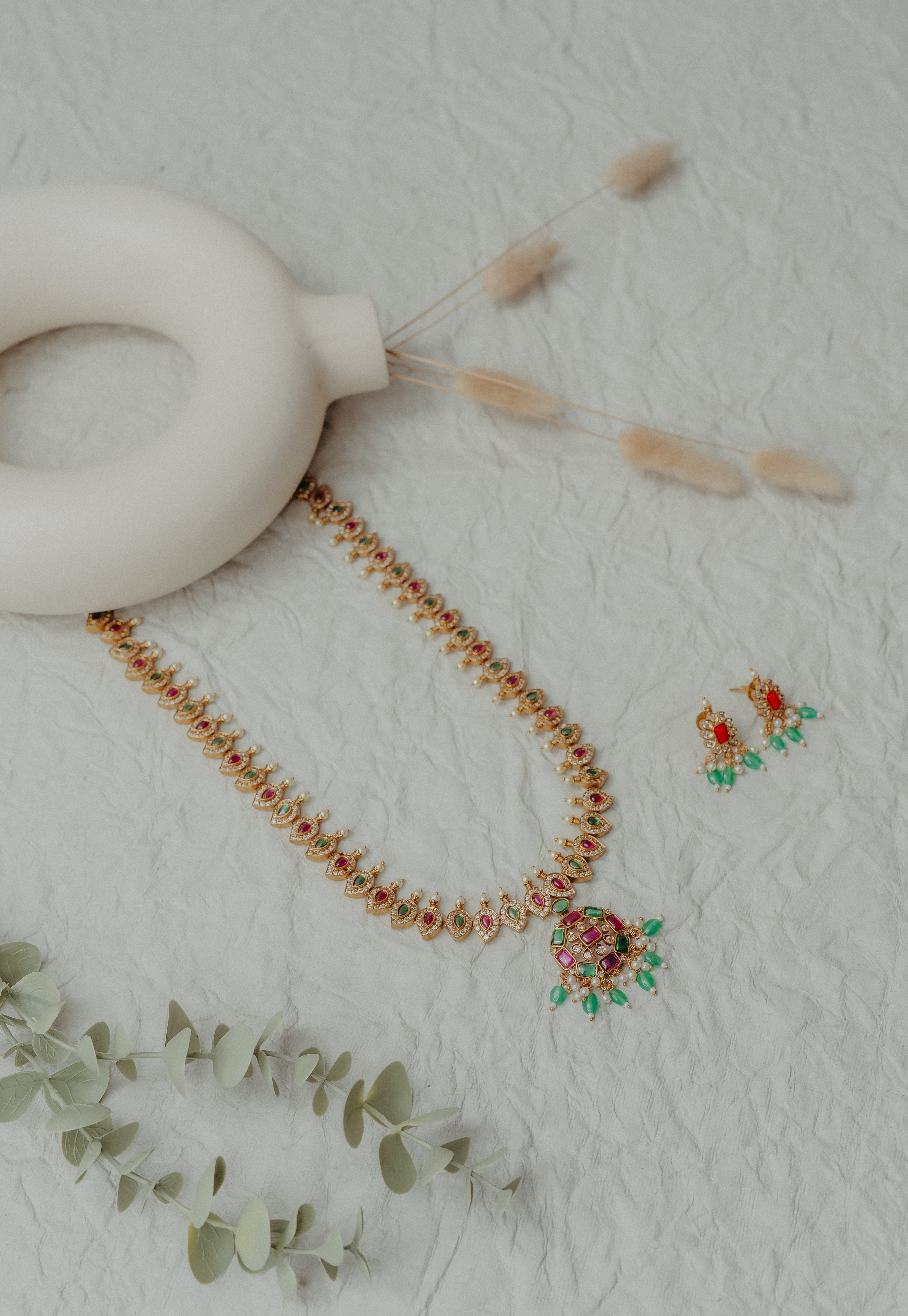 Satrangi Shine Long Necklace Set