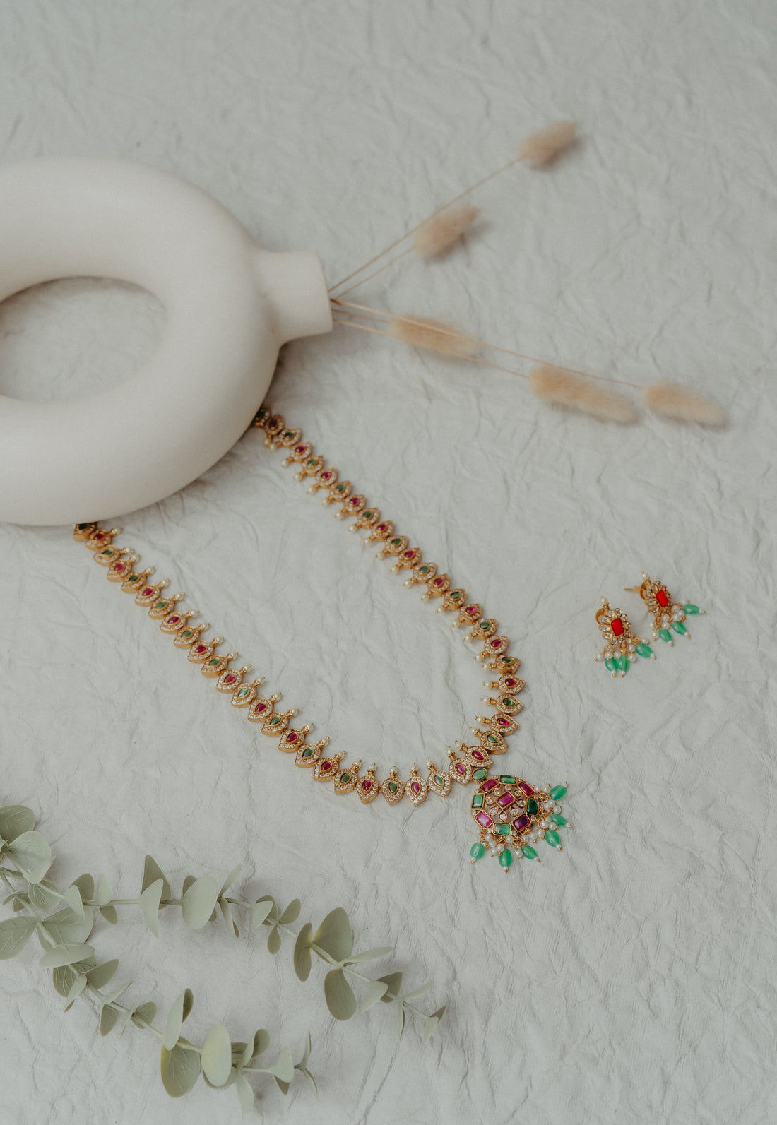 Satrangi Shine Long Necklace Set