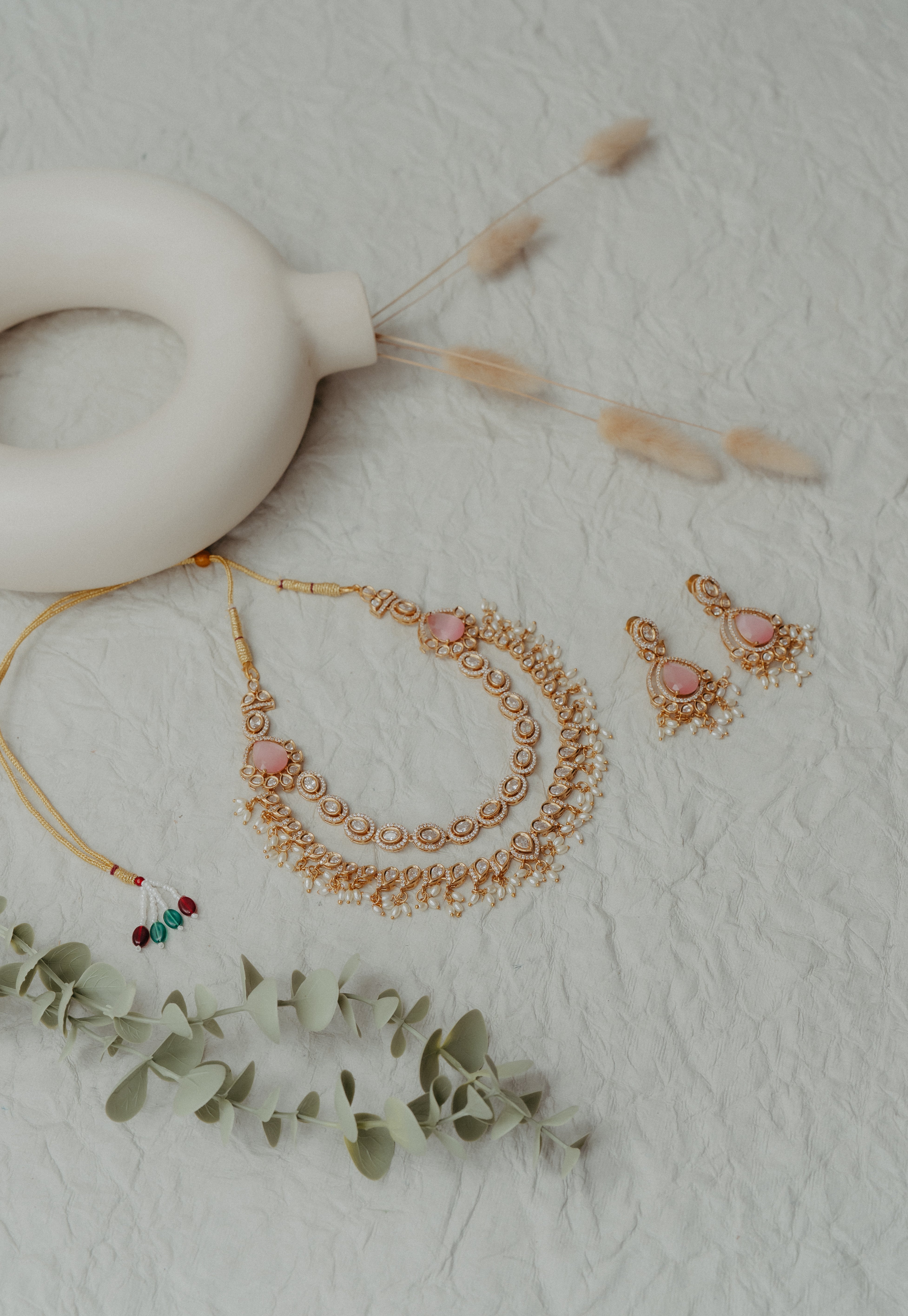 Gulabi Spark Short Necklace Set