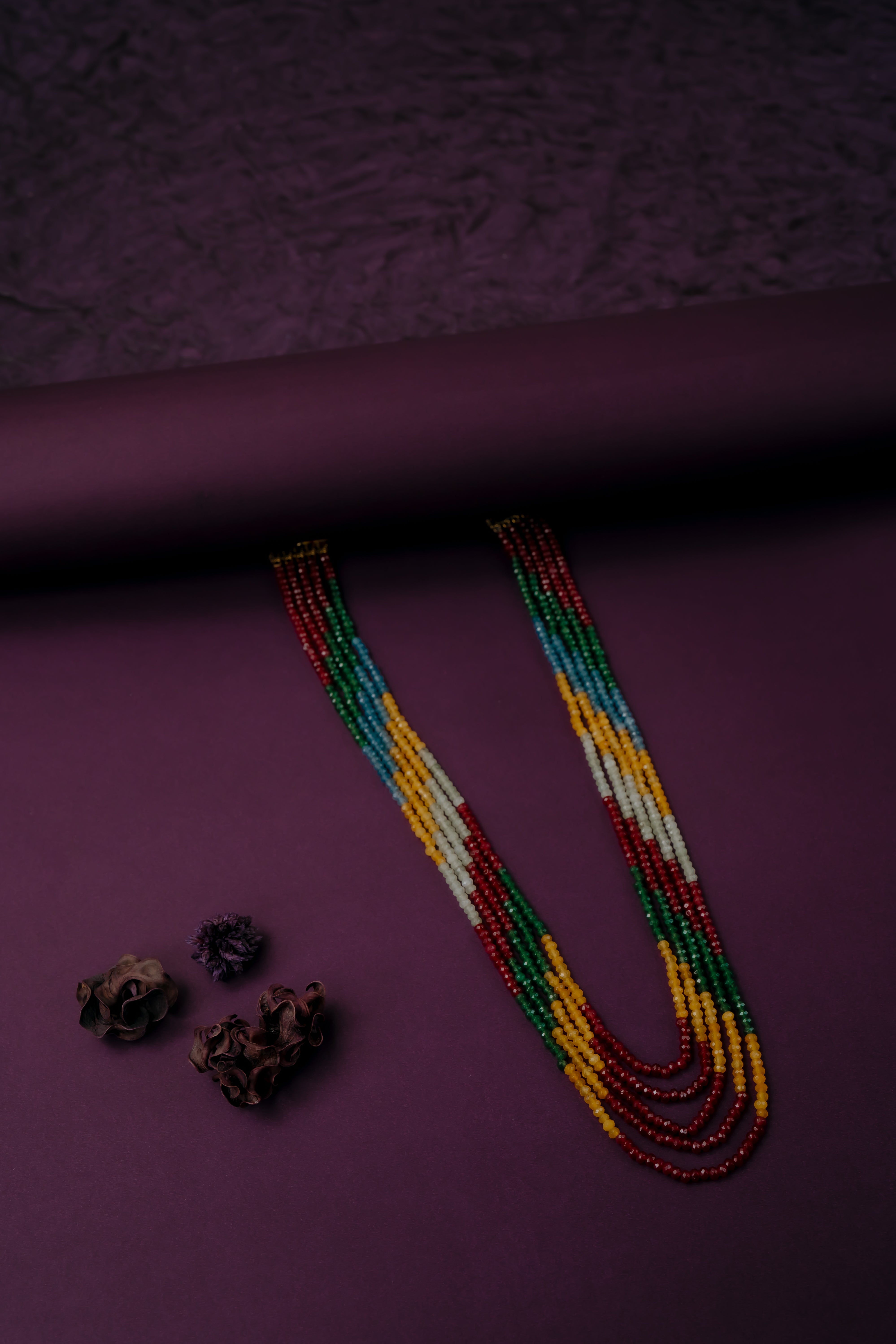 Shankhmala Real Onyx Stone Beads Set