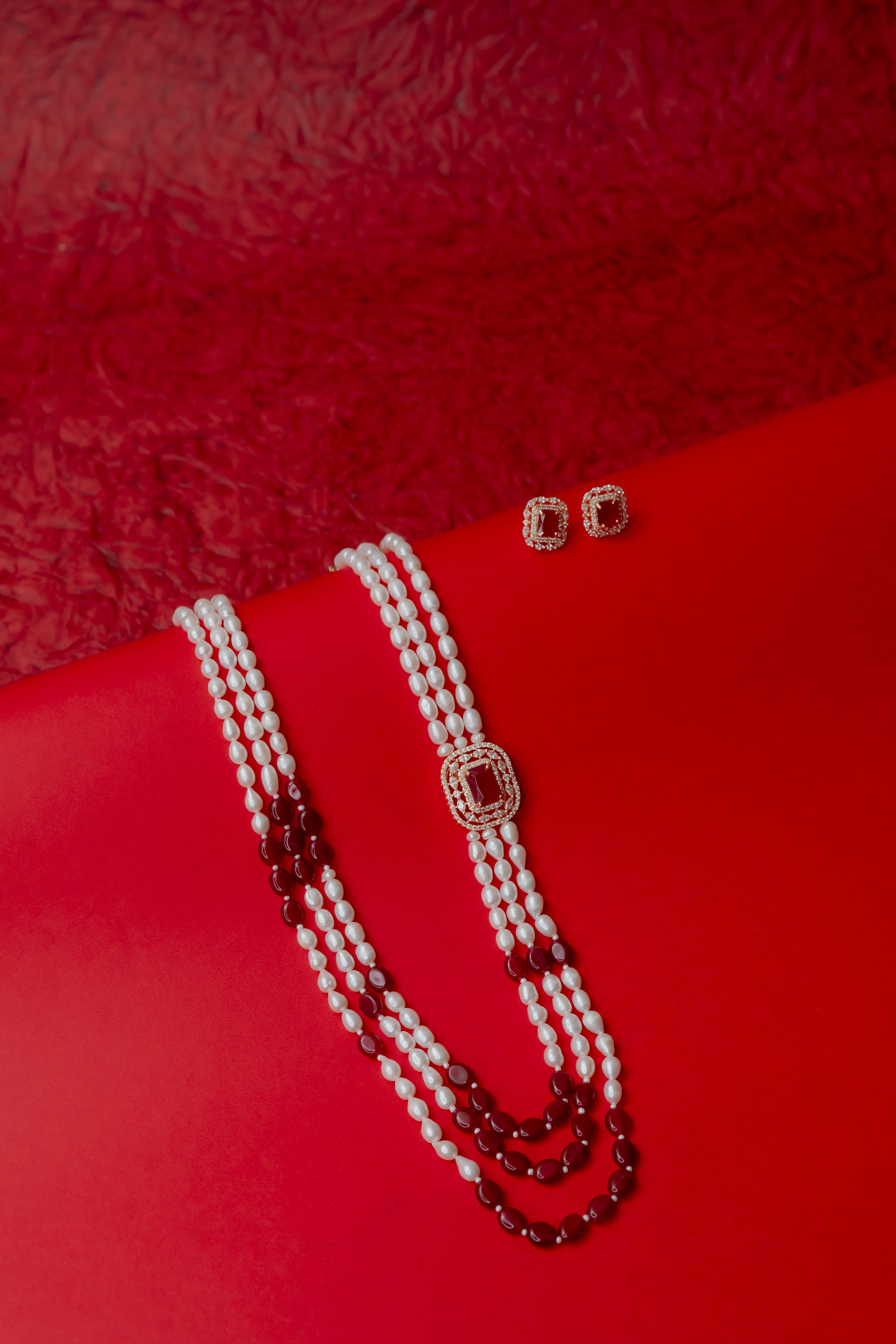 Laal Moti Haar Pearl Set