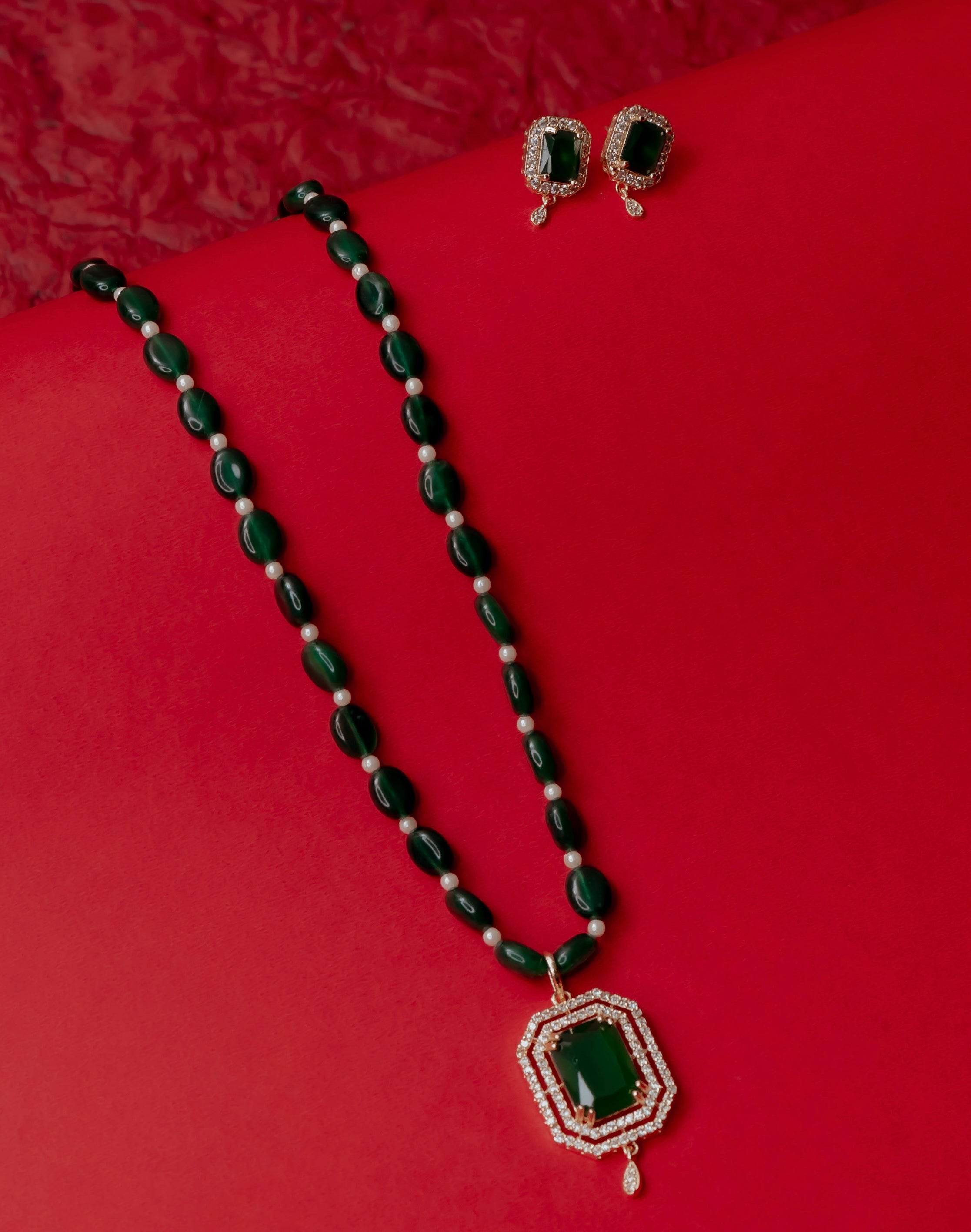 Vrinda Polki Beads Set