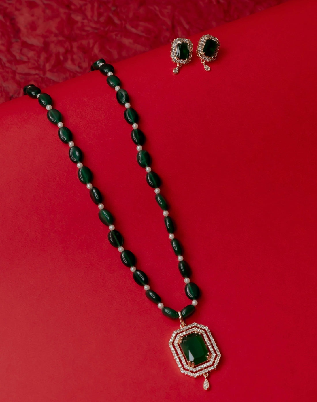 Vrinda Polki Beads Set