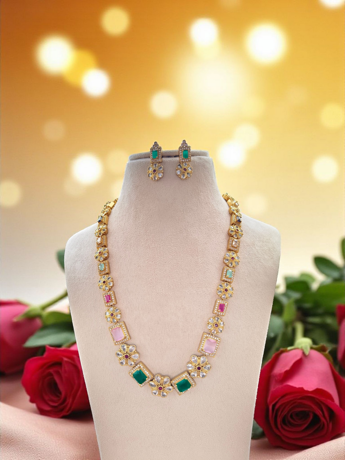 Rangratna Long Necklace Set