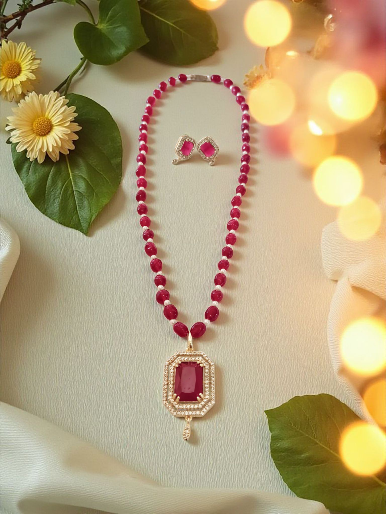 Raktima Polki Beads Set