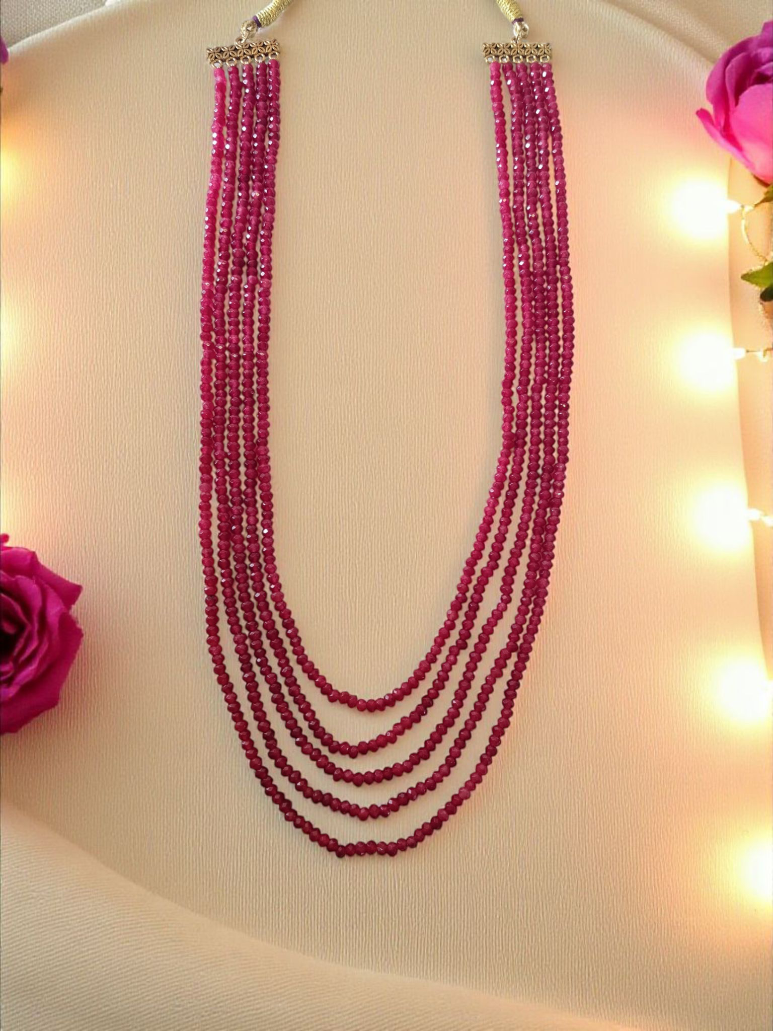 Arunima Real Onyx Stone Beads Set