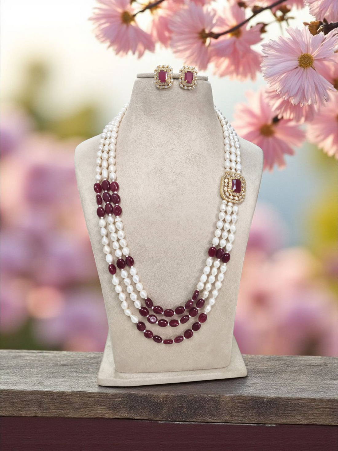 Laal Moti Haar Pearl Set