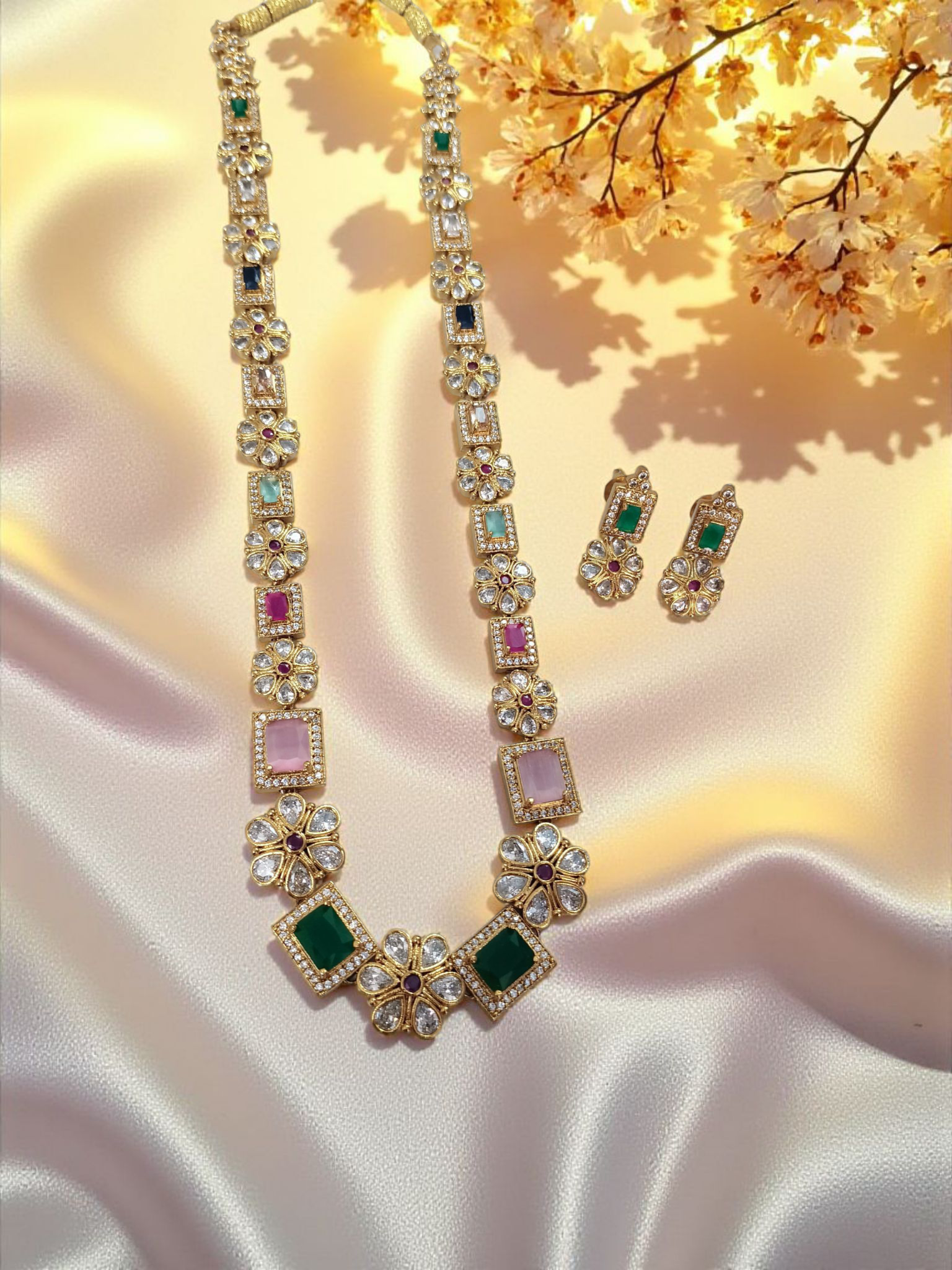 Rangratna Long Necklace Set