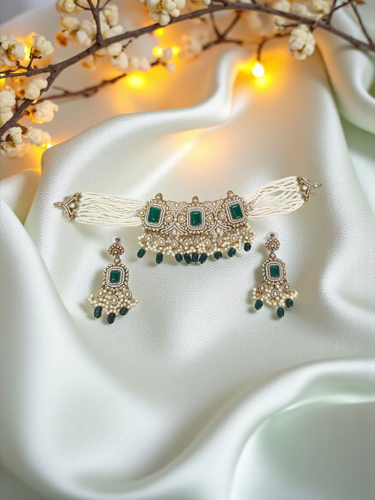 Emerald Esha Choker Set