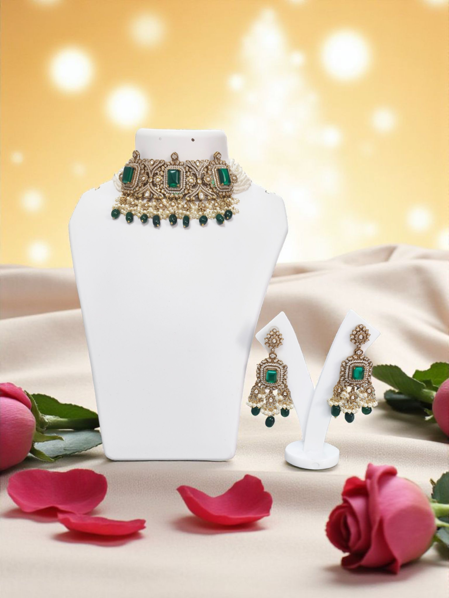 Emerald Esha Choker Set