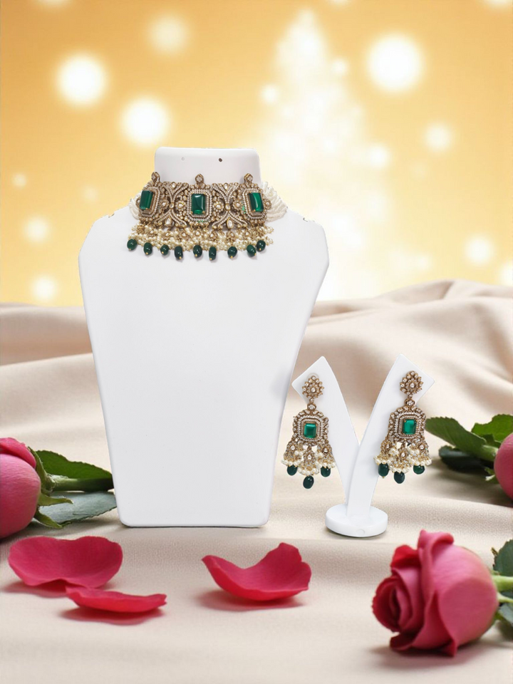 Emerald Esha Choker Set