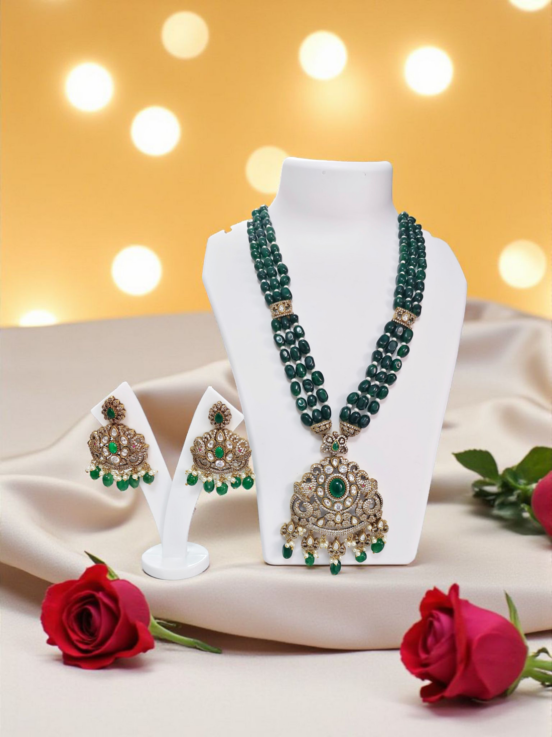 Vasundhara Long Pendent Set