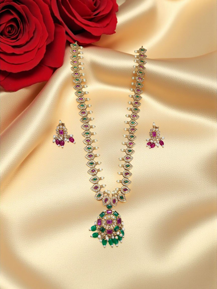 Satrangi Shine Long Necklace Set
