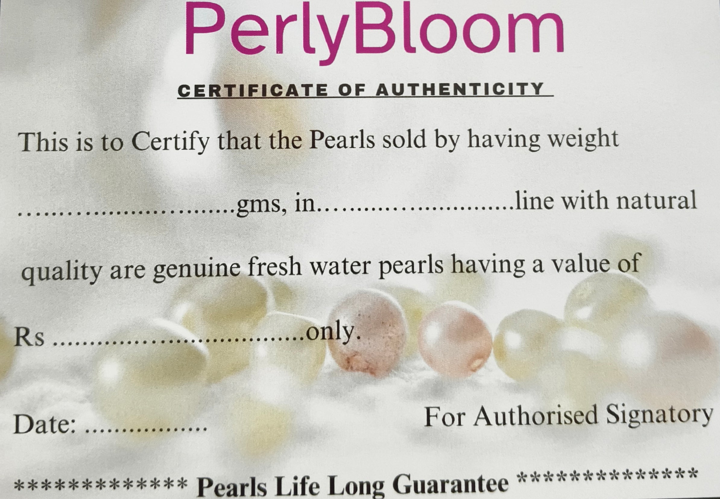 Grey Aura Single line Pearl Set