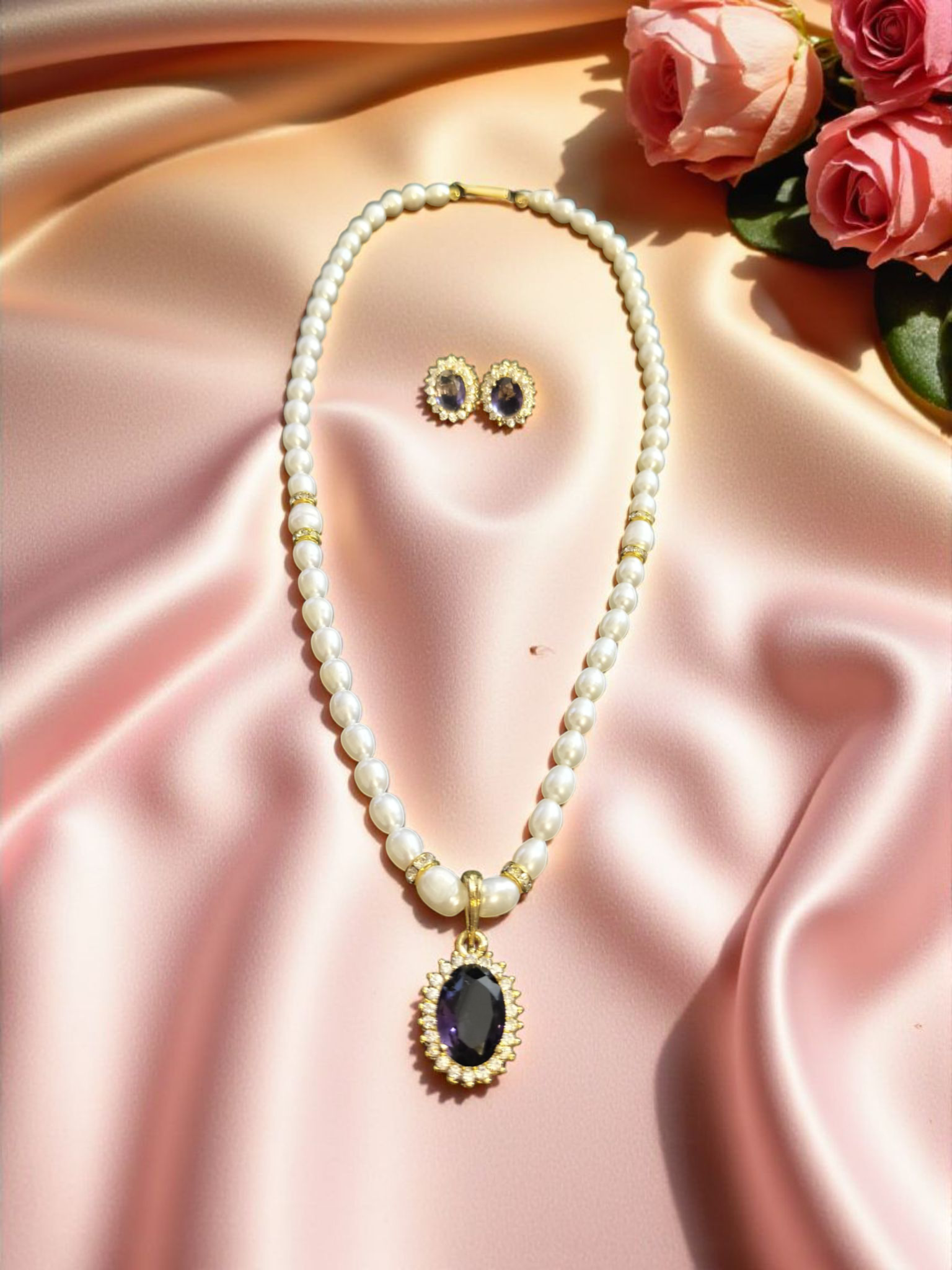 Blue Serenity Single line Pearl Set