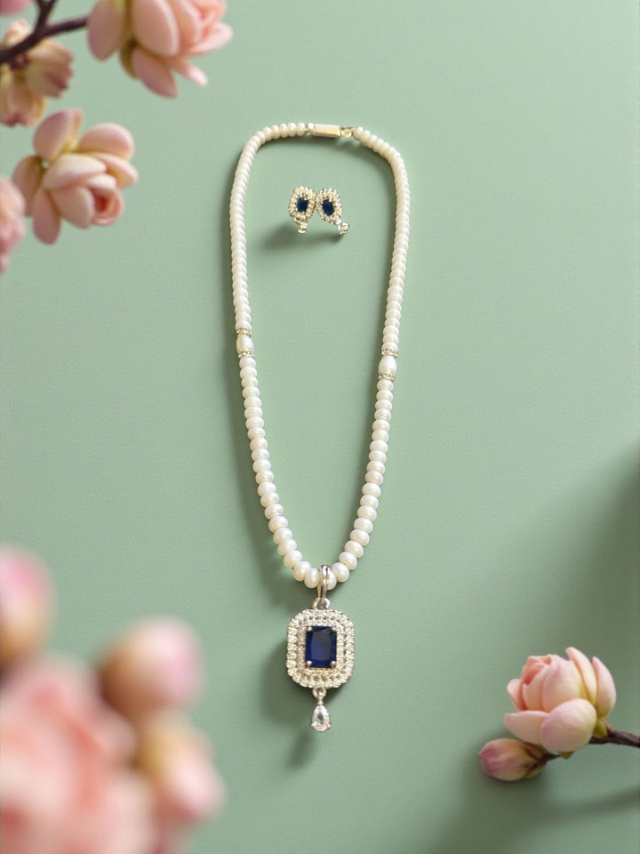 Mystic Blue Single line Pearl Set
