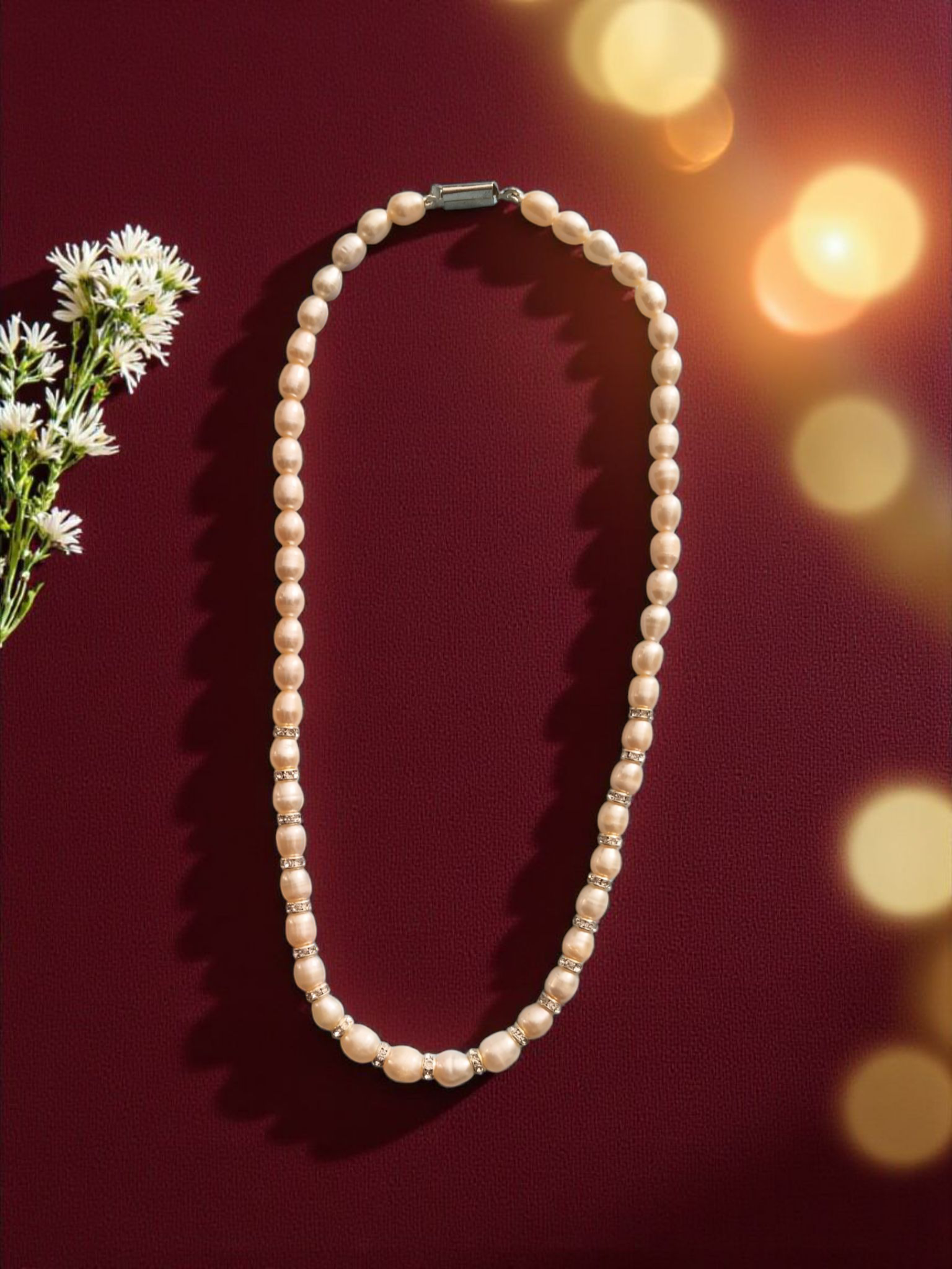 Angle Glow Single line Pearl Set