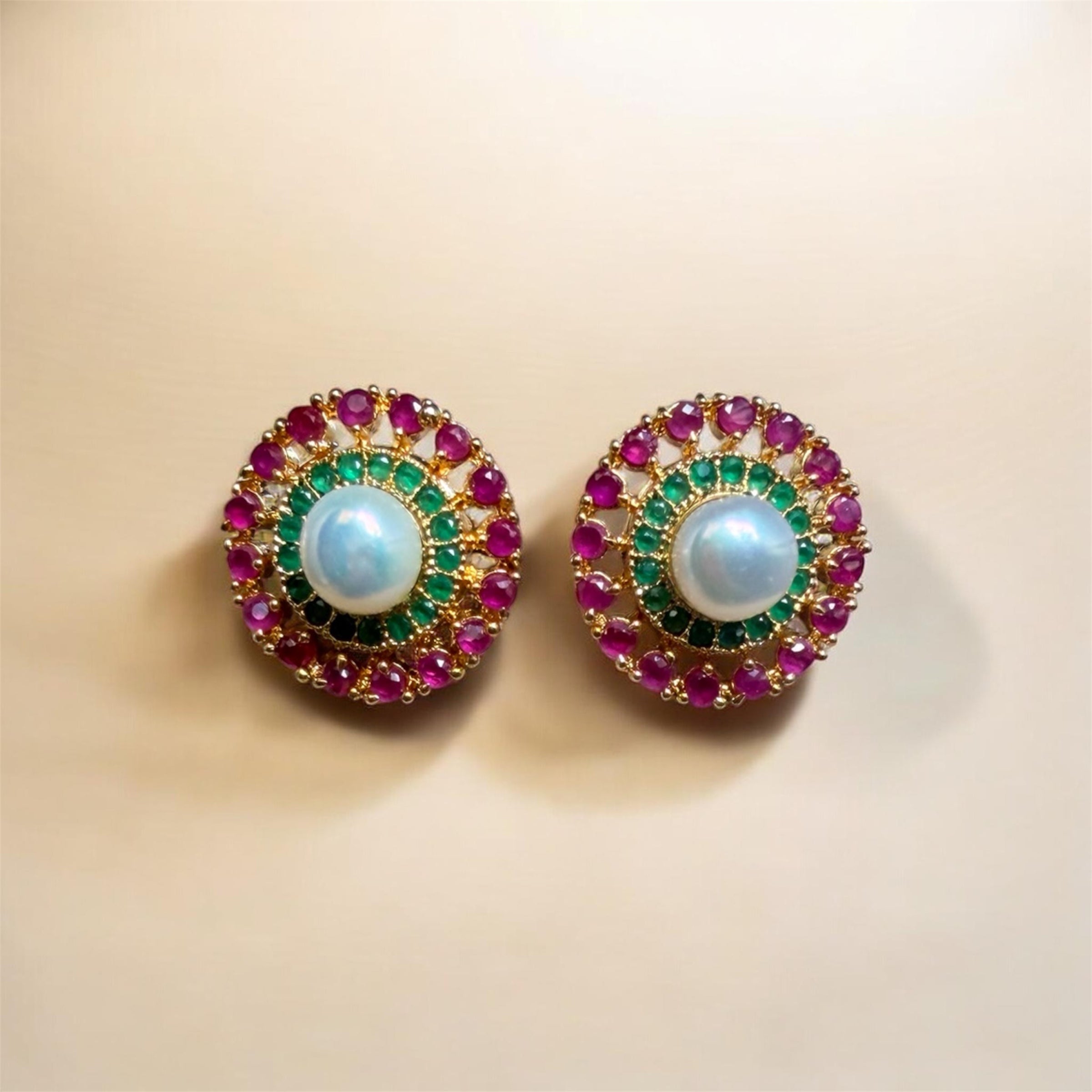 Rajwadi Pearl Studs