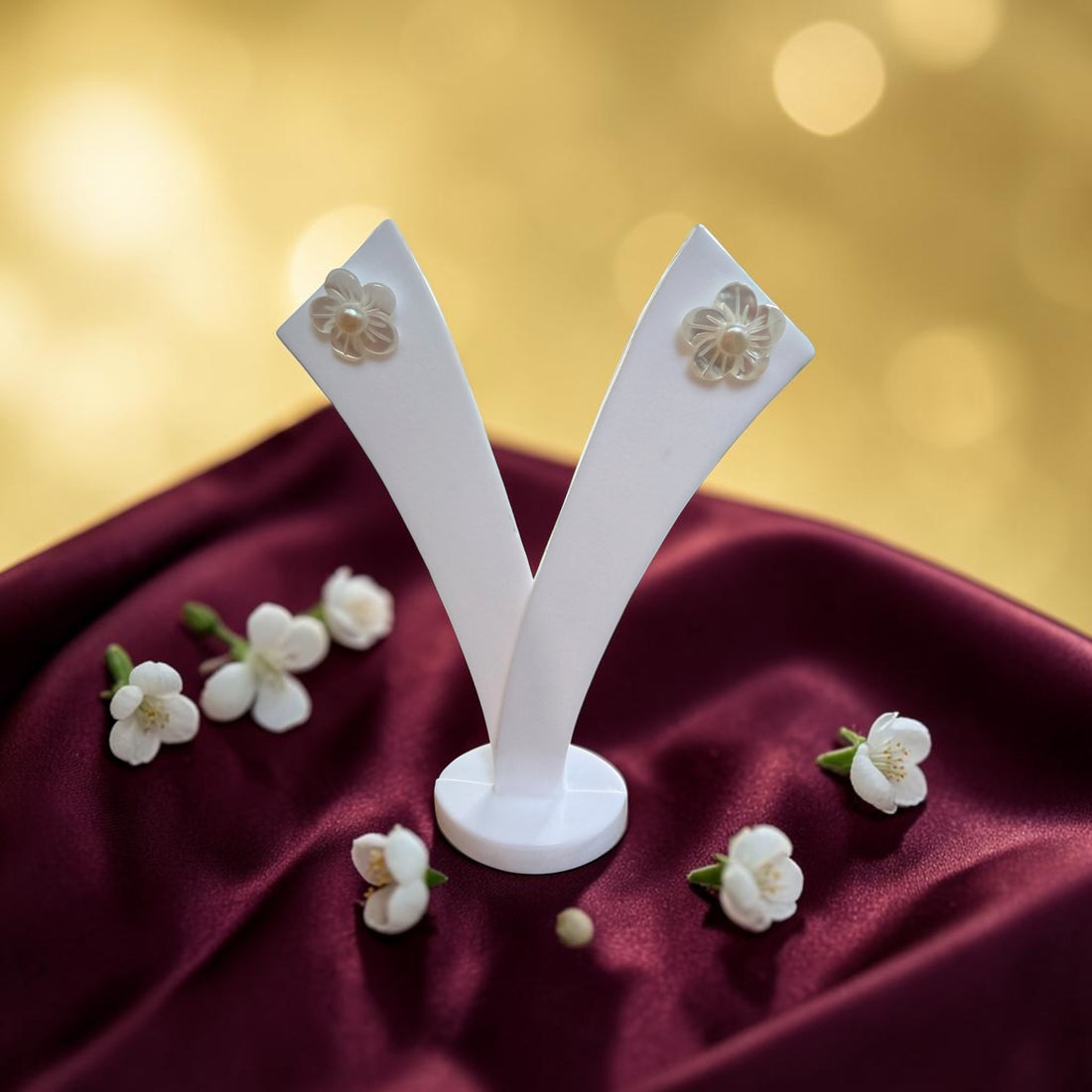 Moonflower Pearl Studs