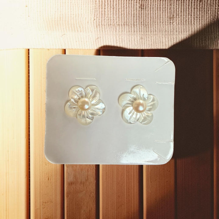 Moonflower Pearl Studs