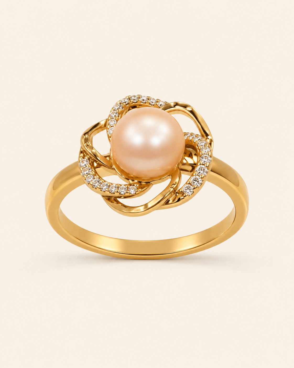 Blossom Pink Pearl Adjustable Ring