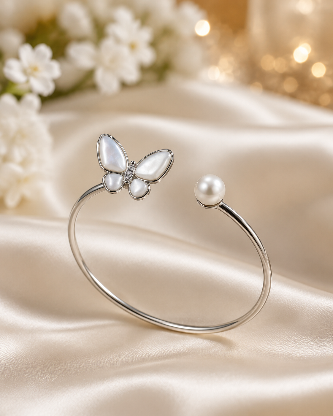 Butterfly Pearl Bracelet